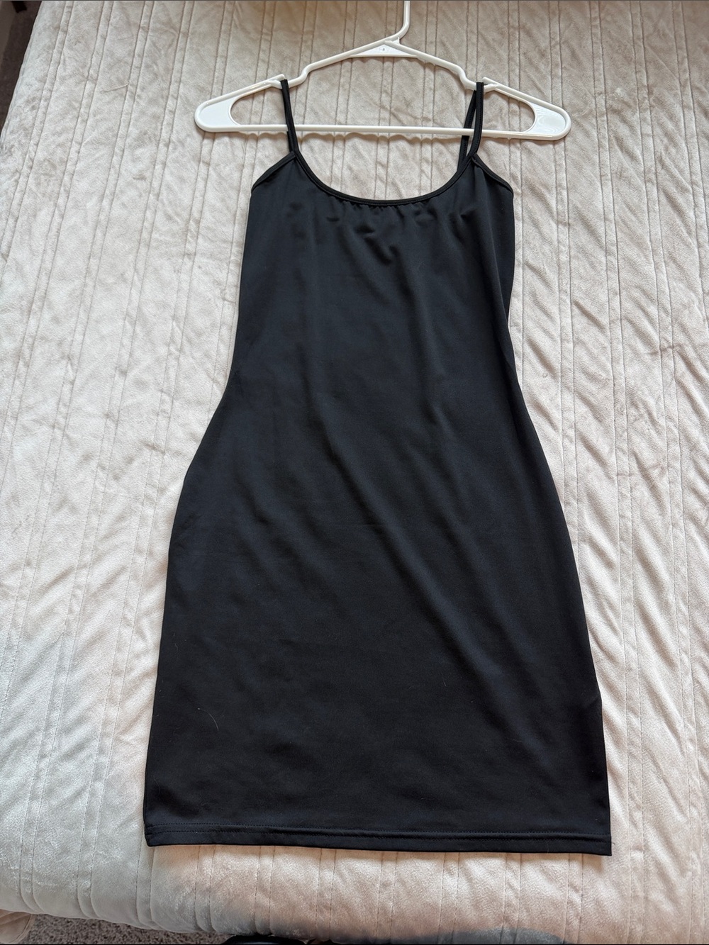 SHEIN Black Spaghetti Strap Bodycon Dress